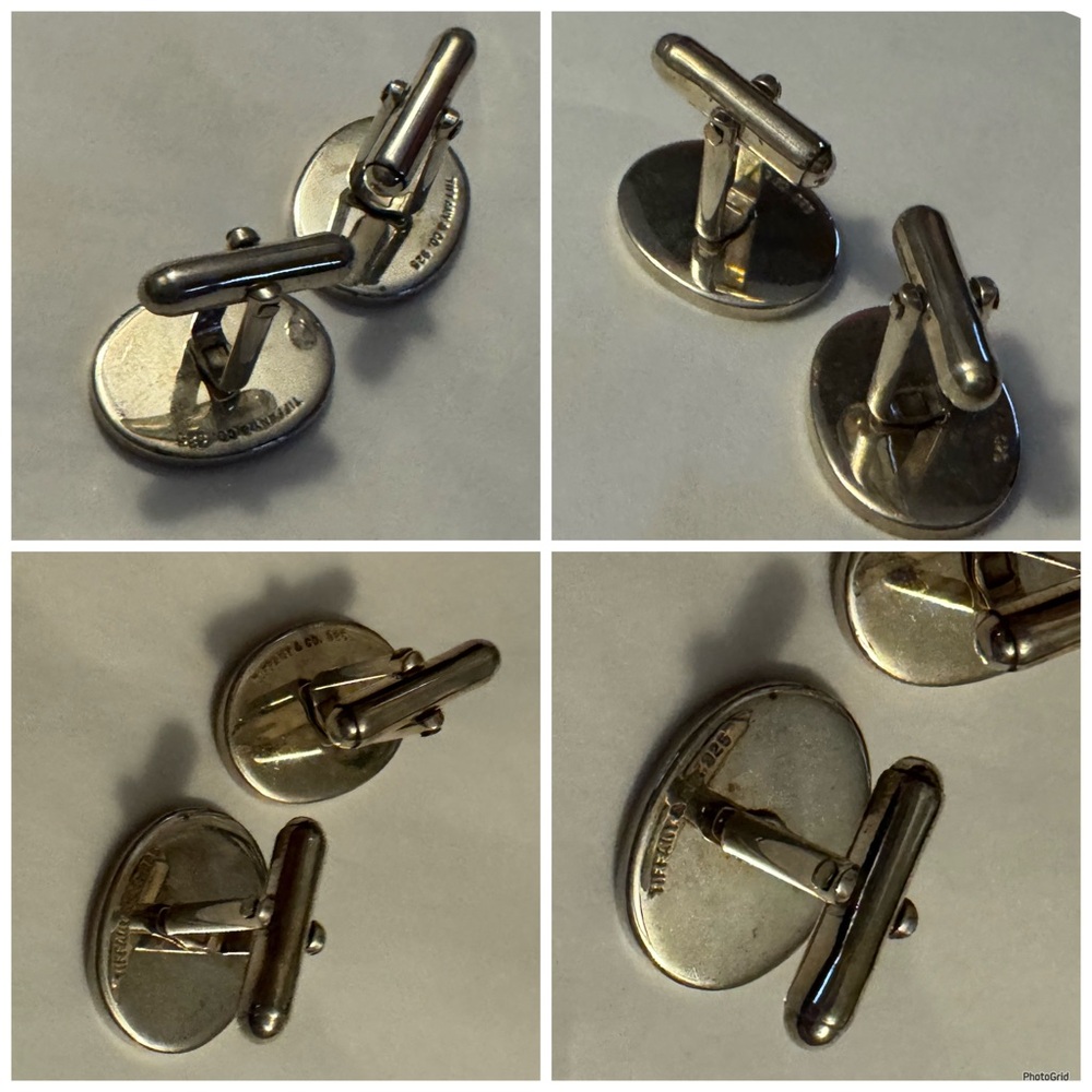 Tiffany & Co AUTHENTIC Vintage 925 Sterling Silver Cufflinks Cuff Links - Picture 13 of 16